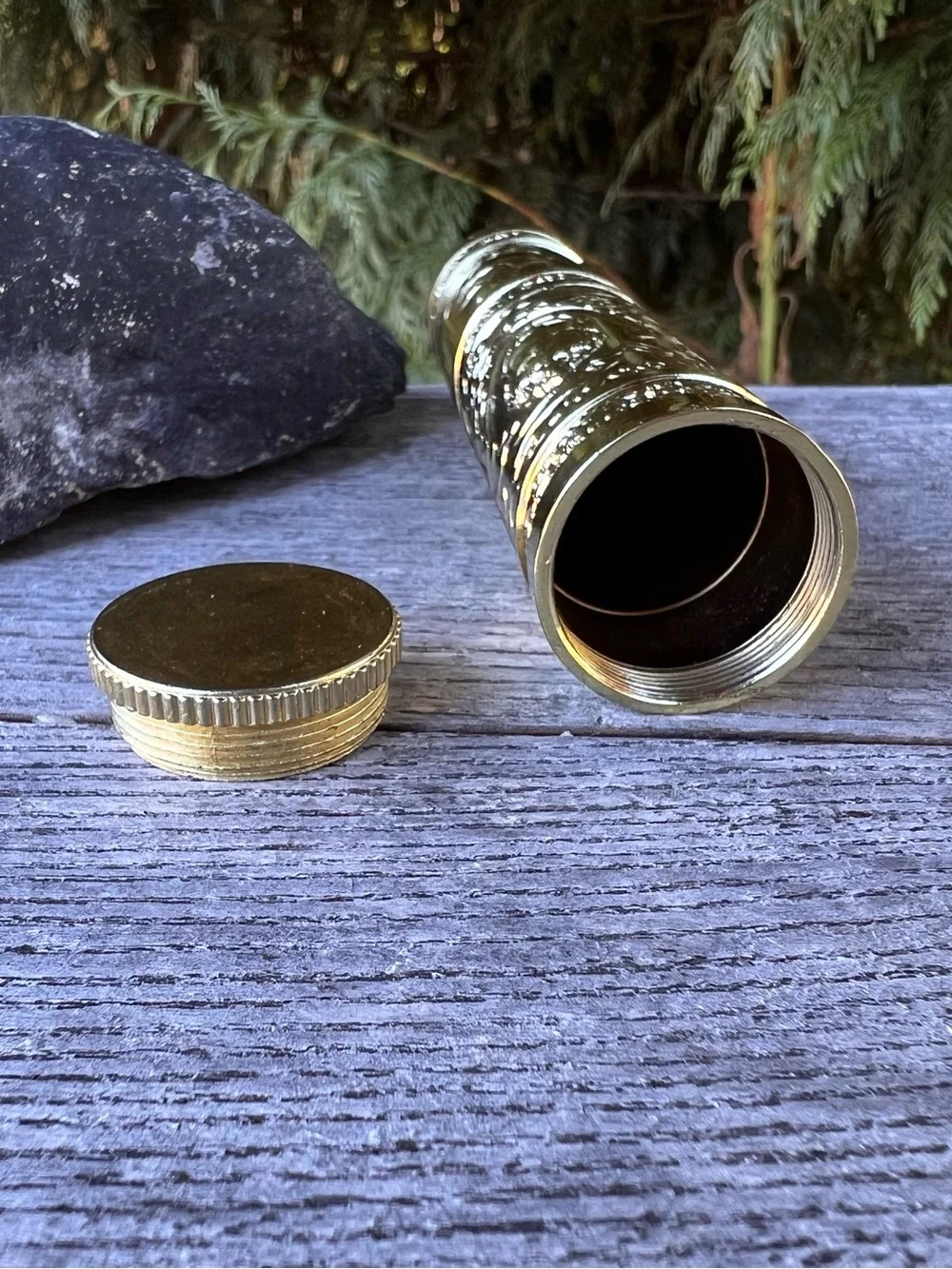 Retro Gold Decorative Incense Storage Case - Home Accents